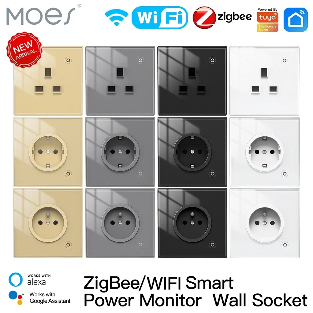 Smart Home Energy Monitor - Moes Zigequation-Prise murale WiFi intelligente, panneau