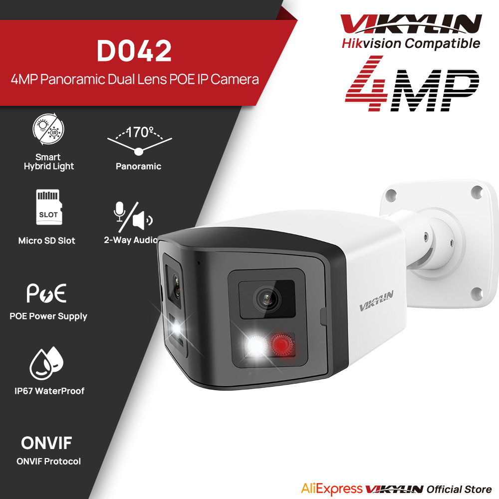Smart Home X10 - VIKYLIN 170 ° Caméra IP de