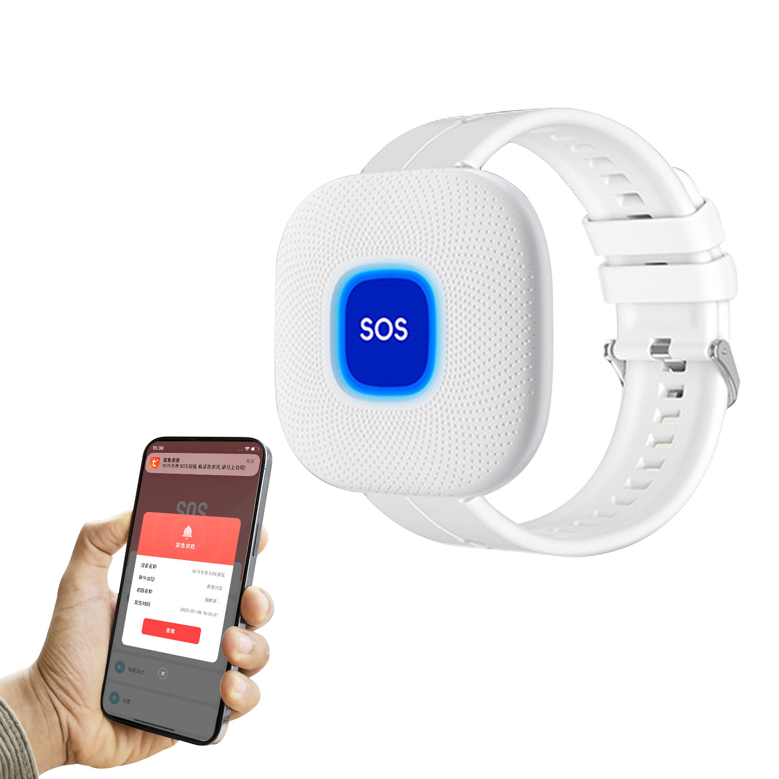 Smart Elderly Home - Bouton d'appel sans fil, bracelet d'alerte
