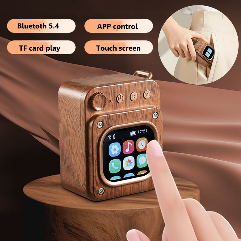 Smart Home Ynf - Mini haut-parleur Bluetooth de poche, écran