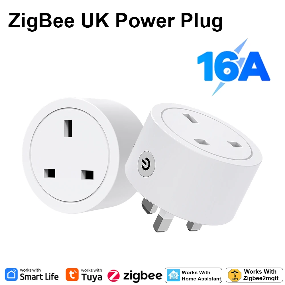 Smart Home Energy Monitor - Prise intelligente Zigbee 16A, prise britannique,