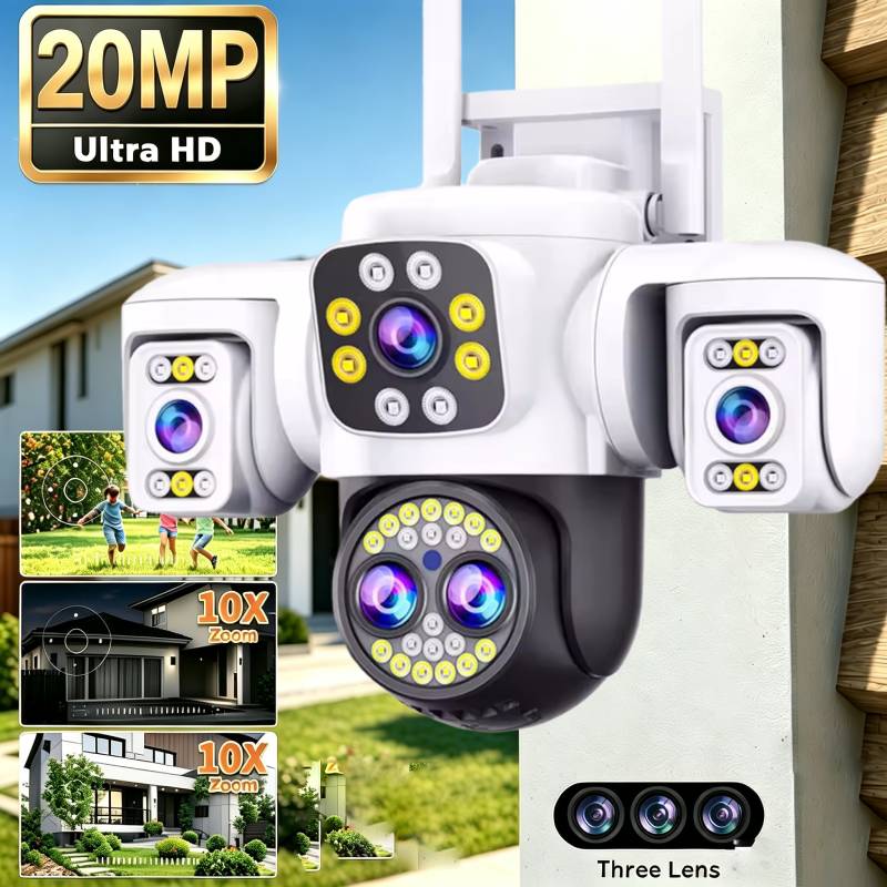Smart Home Elements - Caméra de surveillance Wi-Fi 20MP à