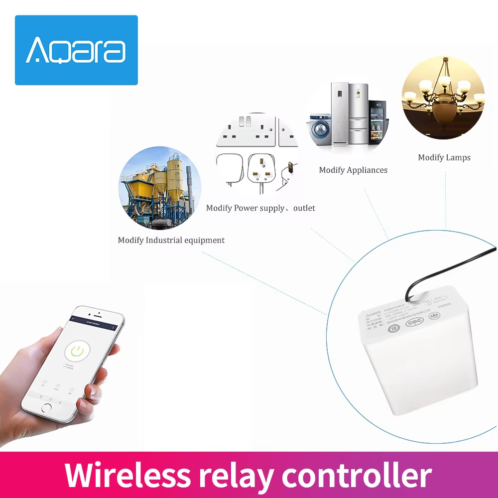 Smart Home Xiaomi 2 - Module de contrôle bidirectionnel Aqara d'origine,