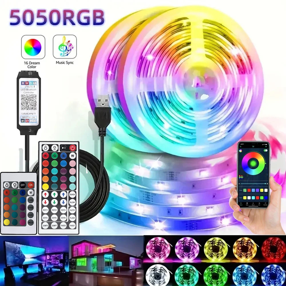 Voice Control Light Bulb - Bande lumineuse LED RGB intelligente pour
