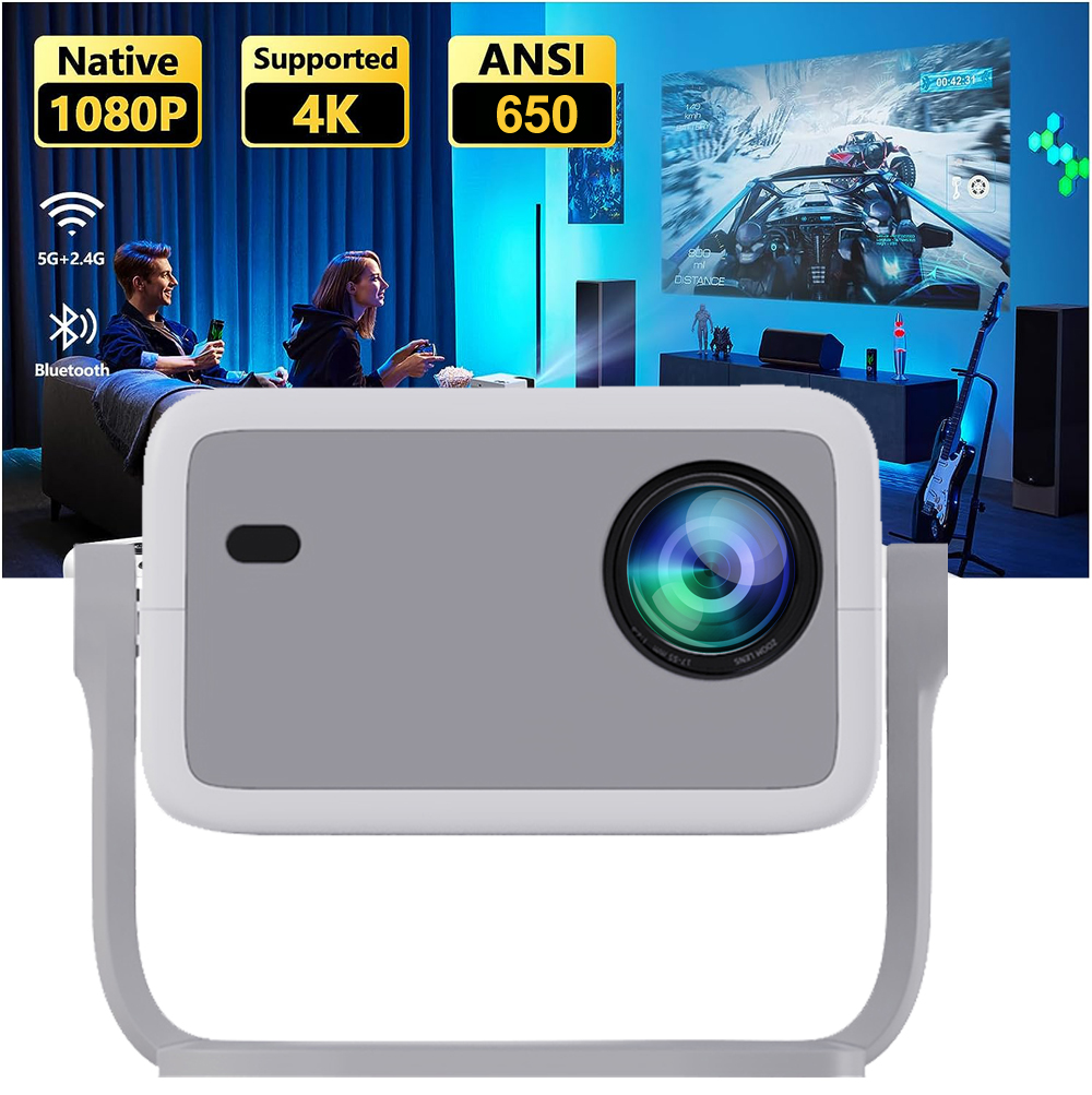 Smart Home X10 - WZATCO-Projecteur WL018 Full HD 1080P 4K