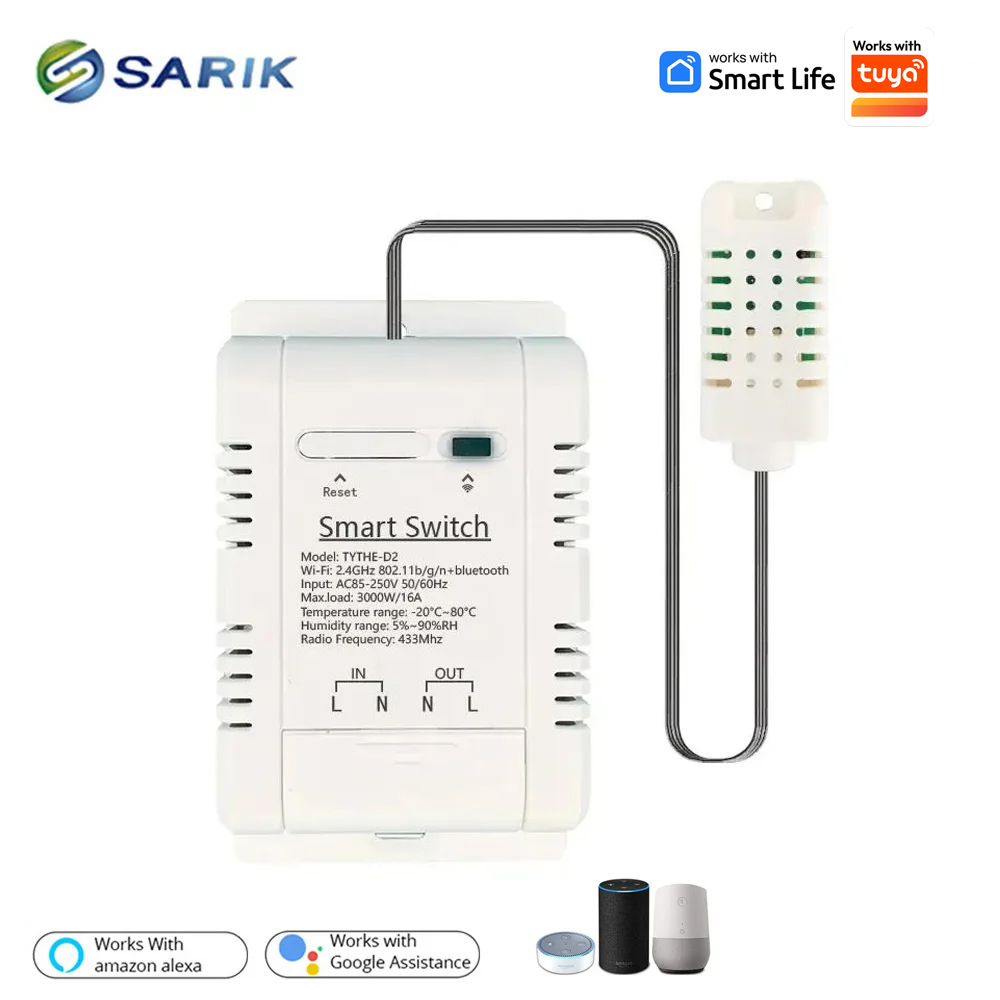 Smart Home Energy Monitor - Commutateur thermostat WiFi 16A 3000W compatible