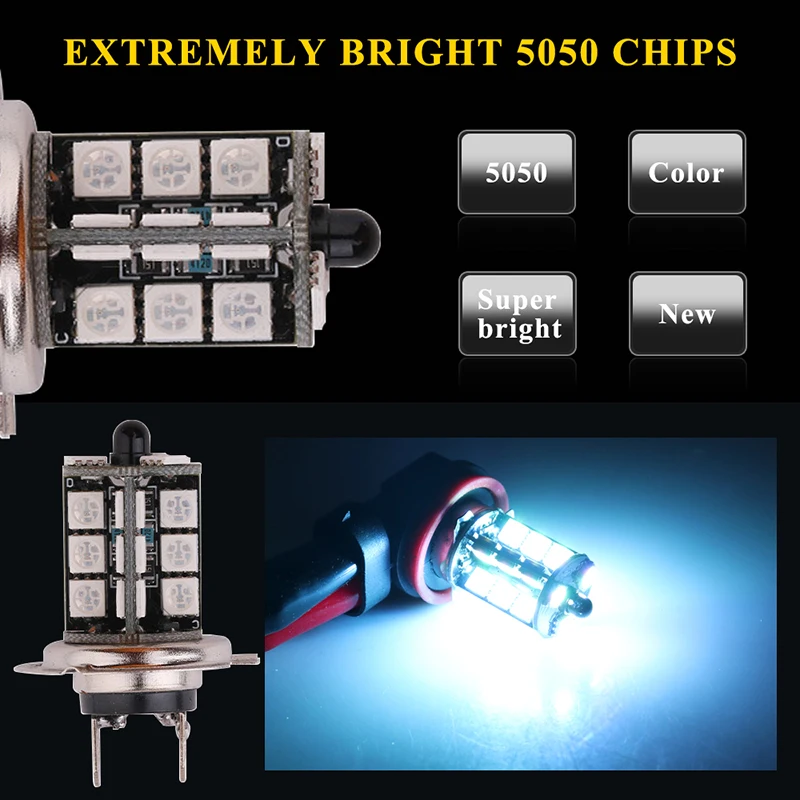 2 pièces 881 LED RGB 5050 Chip - Voice Control Light Bulb avis et prix