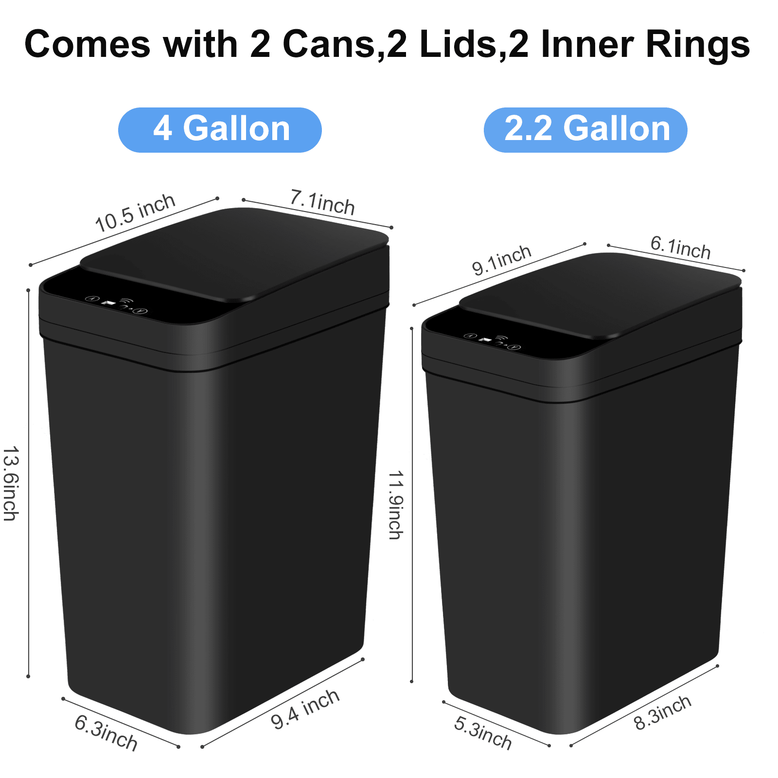 Lot de 2 poubelles automatique - Smart Home Elements avis et prix