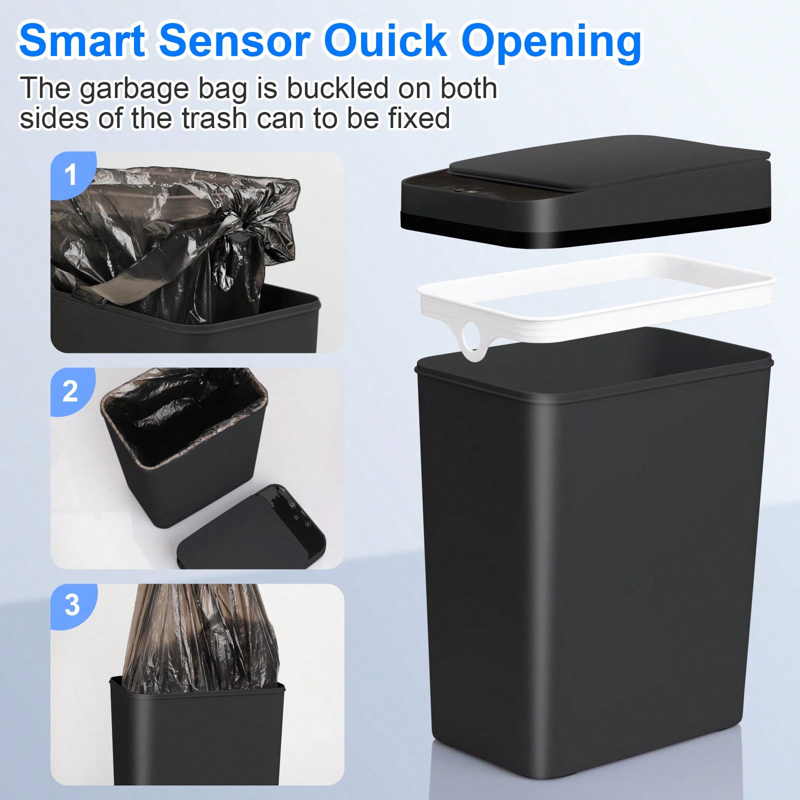 Lot de 2 poubelles automatique - Smart Home Elements avis et prix