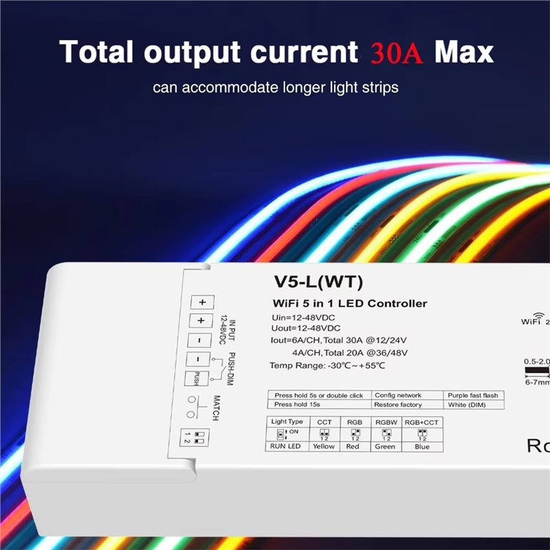 Contrôleur LED F-T Wifi 5-en-1 - Wifi Led Dimmer avis et prix