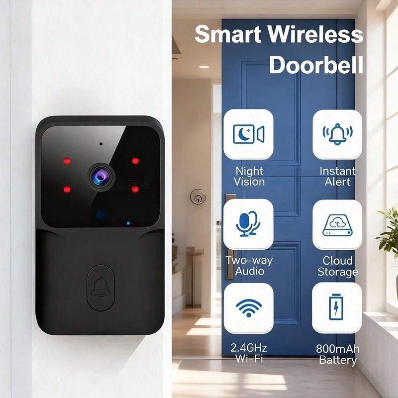 Sonnette intelligente sans fil - Smart Home Video Doorbell Installation avis et prix