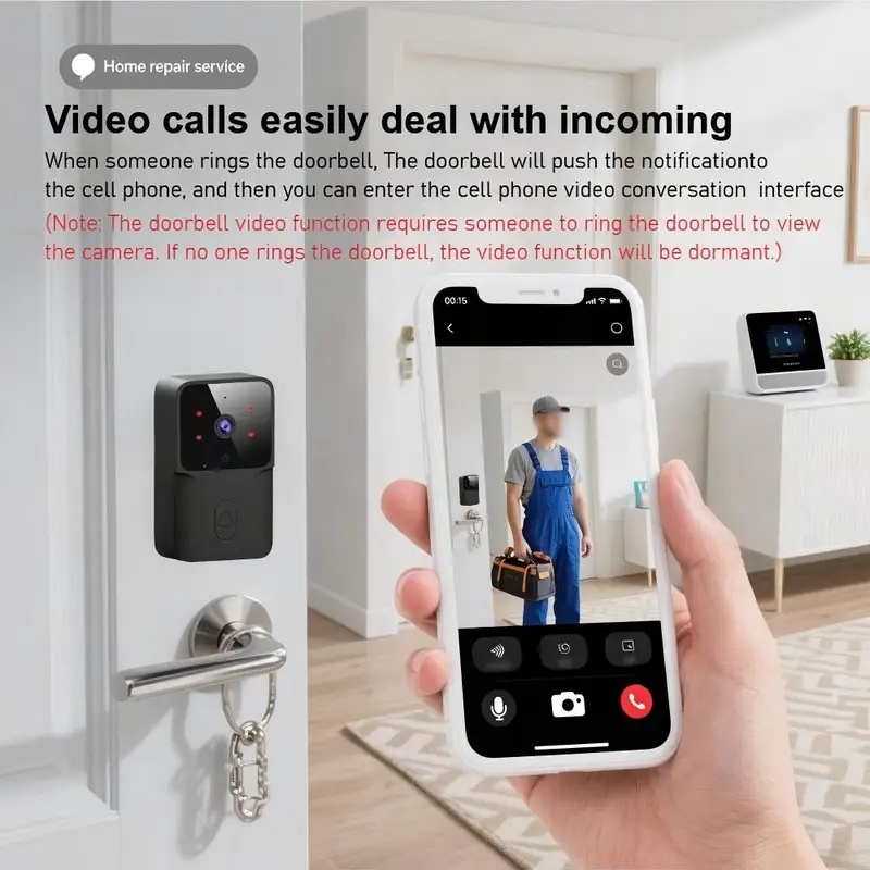 Sonnette intelligente sans fil - Smart Home Video Doorbell Installation avis et prix