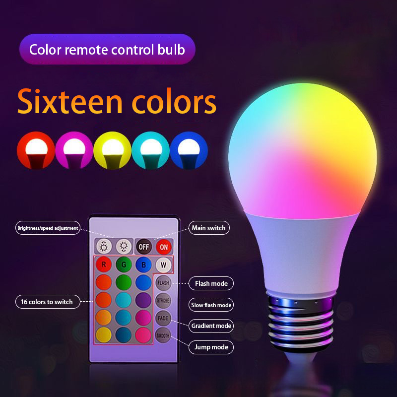 Ampoule LED E27 220V 16 couleu - Voice Control Light Bulb avis et prix