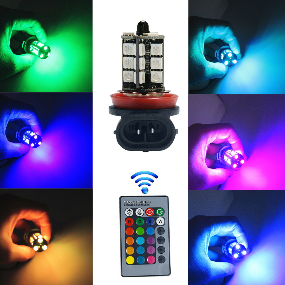 2x RGB H11 H9 H8 5050 27SMD ph - Voice Control Light Bulb avis et prix