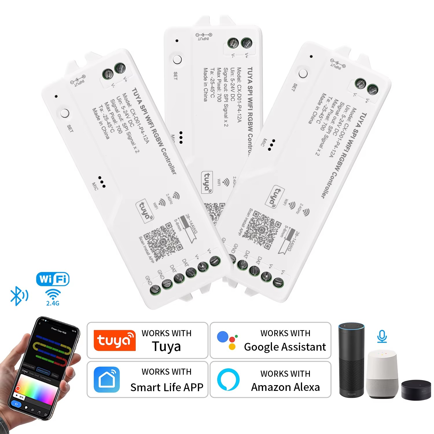 Contrôleur LED SPI RGBIC RGBWI - Wifi Led Dimmer avis et prix