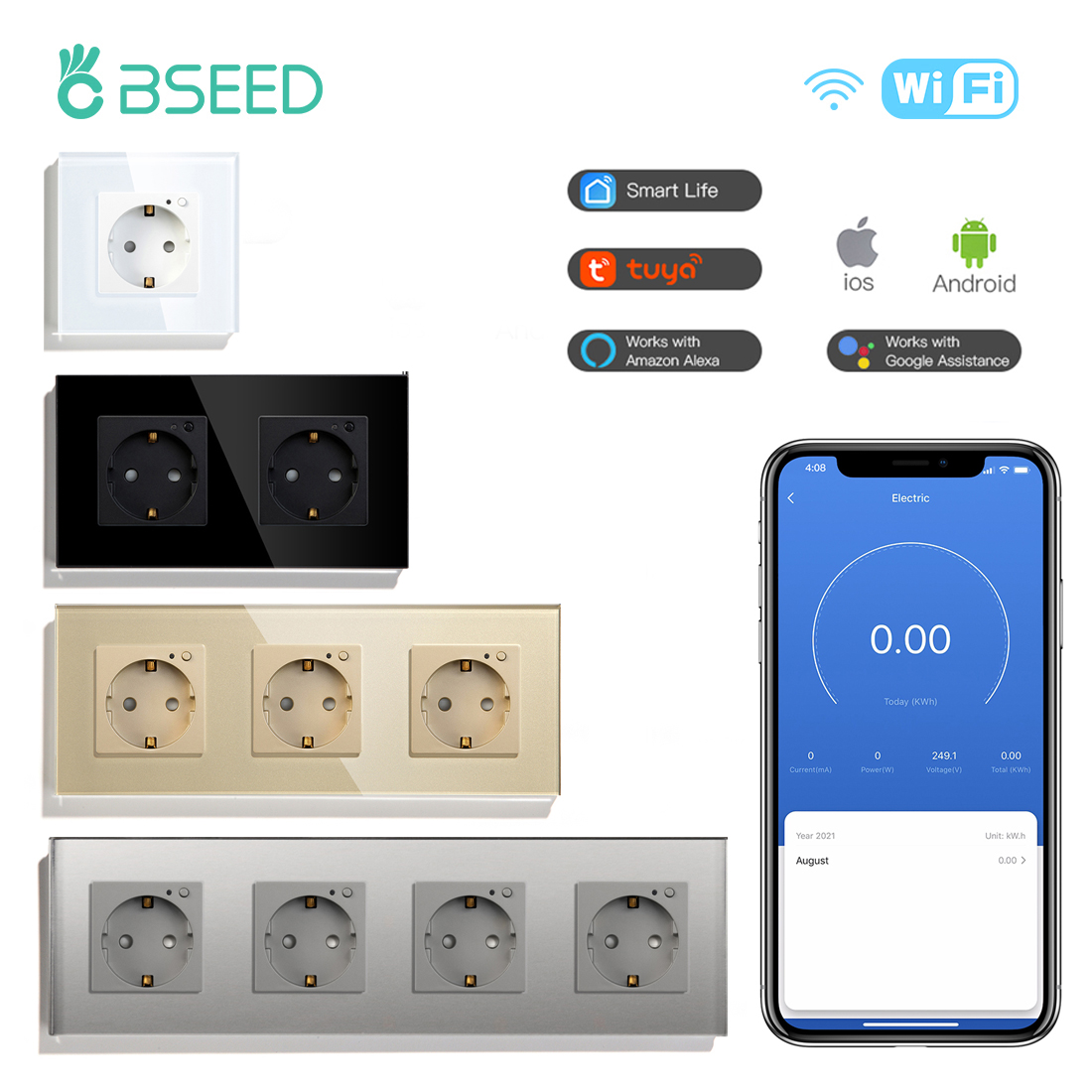 BSEED ue électrique Wifi prise - Smart Home Energy Monitor avis et prix