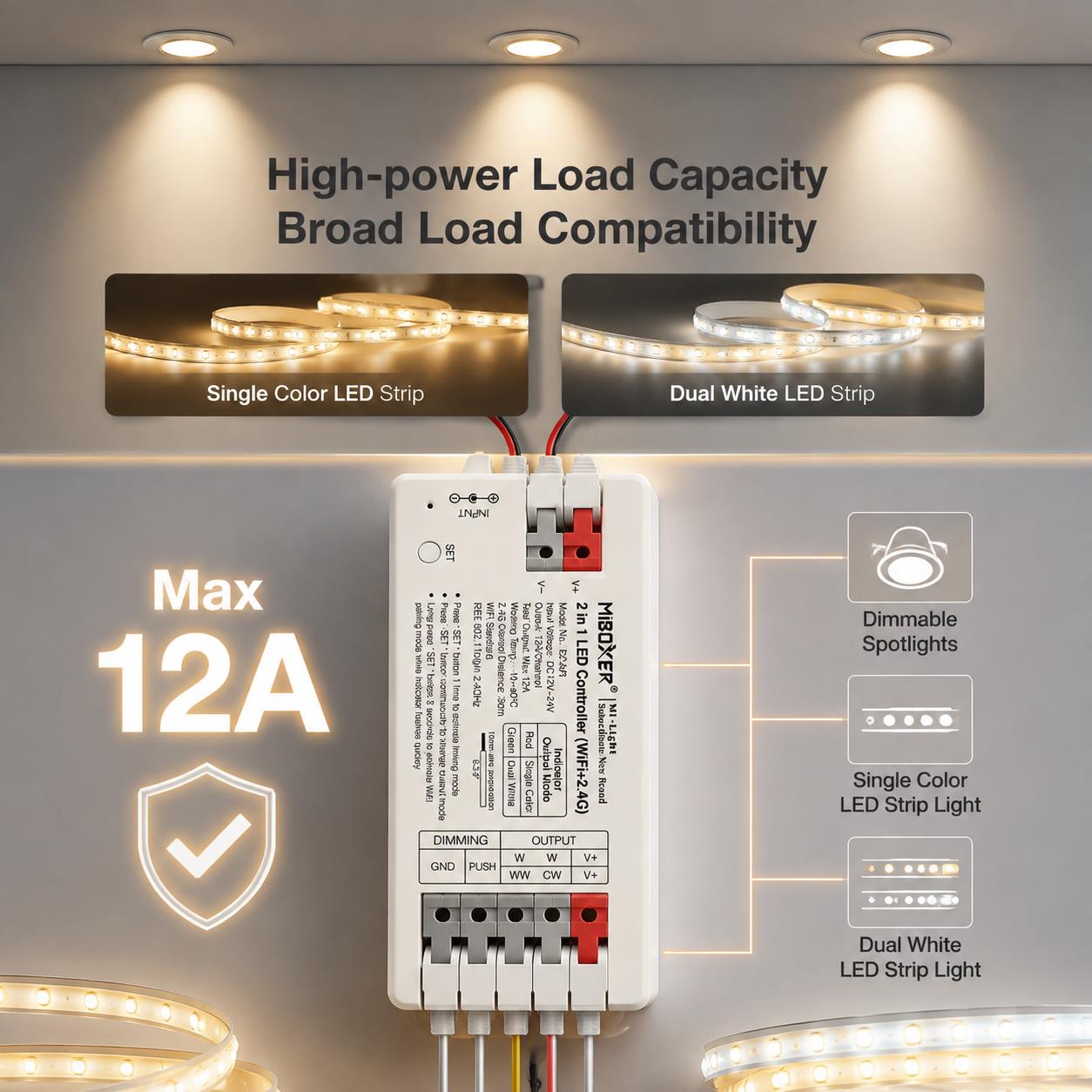 Contrôleur de bande LED intell - Wifi Led Dimmer avis et prix
