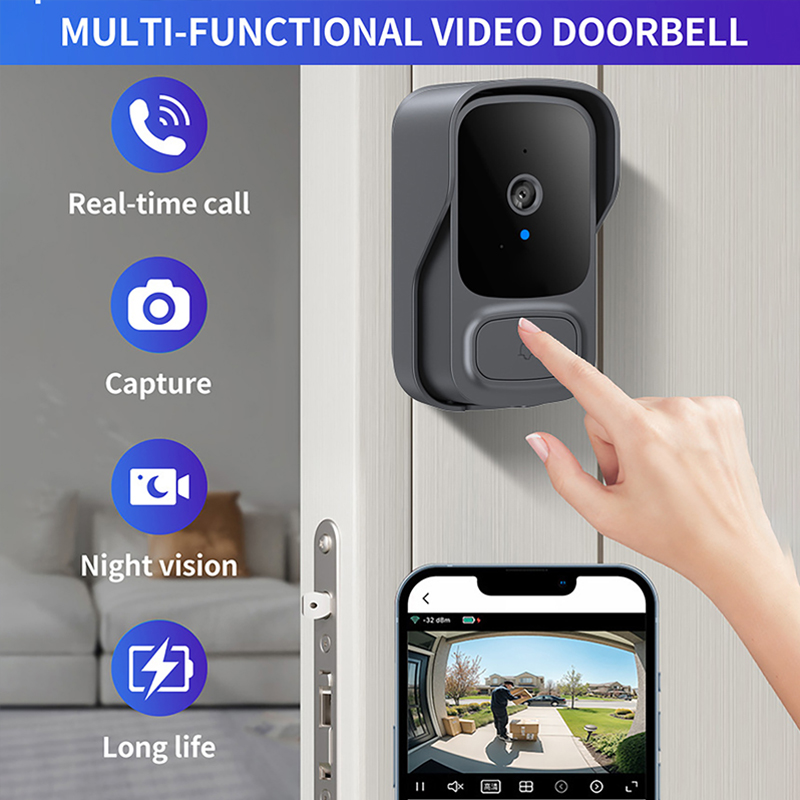 Tuay – sonnette Wifi avec stoc - Smart Home Video Doorbell Installation avis et prix