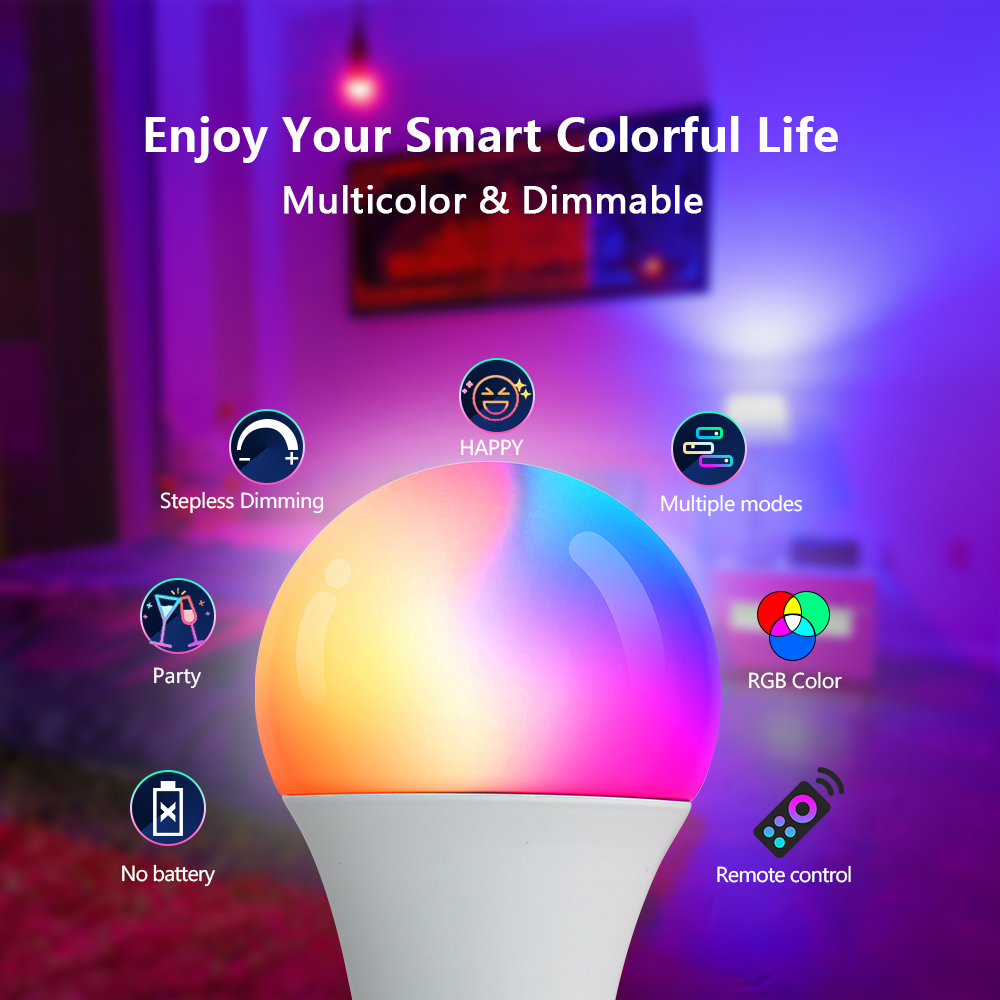 Ampoule LED RGB 16 couleurs, a - Voice Control Light Bulb avis et prix
